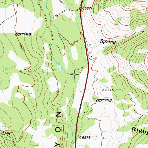 Topographic Map of Beaver Creek, UT