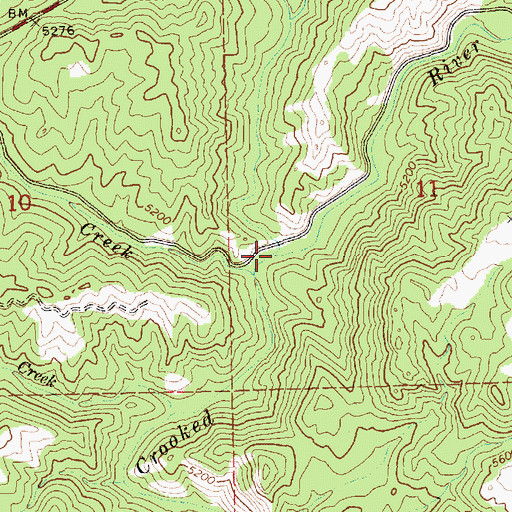 Topographic Map of Beaver Creek, ID