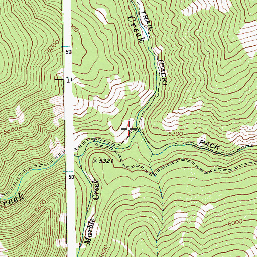 Topographic Map of Beaver Creek, ID