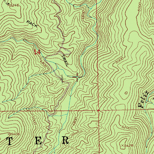 Topographic Map of Beaver Dam Creek, ID