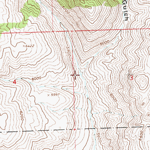 Topographic Map of Beaver Gulch, ID
