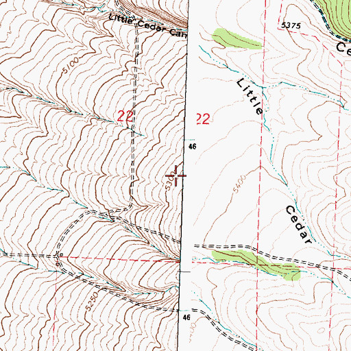 Topographic Map of Bedke Canyon, ID