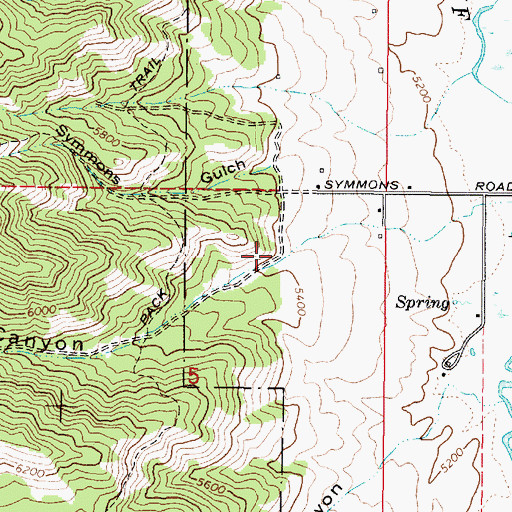 Topographic Map of Bell Canyon, ID