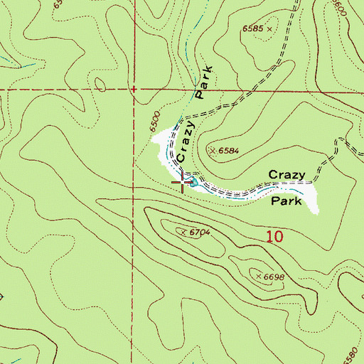 Topographic Map of Crazy Park Tank, AZ