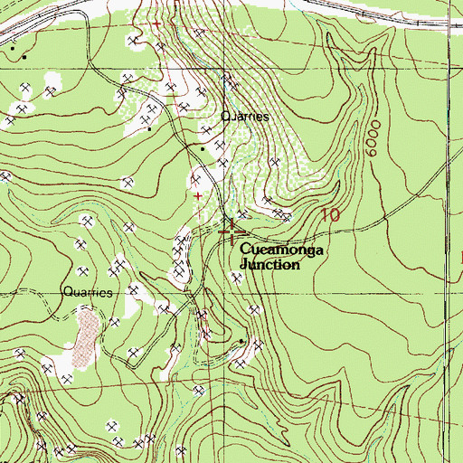 Topographic Map of Cucamonga Junction, AZ
