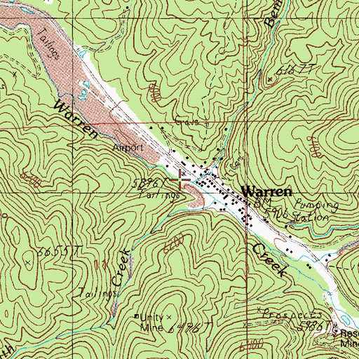 Topographic Map of Bemis Creek, ID
