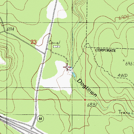 Topographic Map of DT Tank, AZ