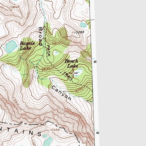 Topographic Map of Bench Lake, ID