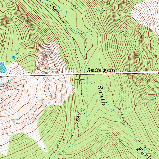 Topographic Map of Benedict Creek, ID