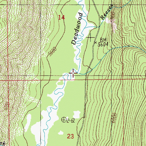 Topographic Map of Bernard Creek, ID