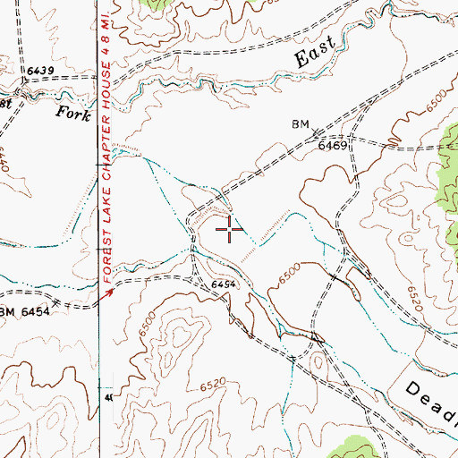 Topographic Map of Deadman Valley, AZ
