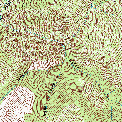 Topographic Map of Berry Creek, ID