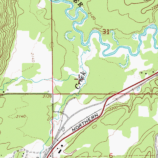 Topographic Map of Berry Creek, ID