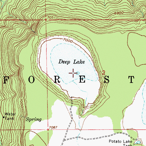 Topographic Map of Deep Lake Tank, AZ