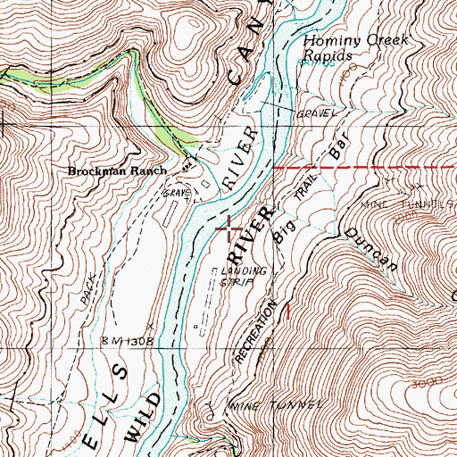 Topographic Map of Big Bar, ID