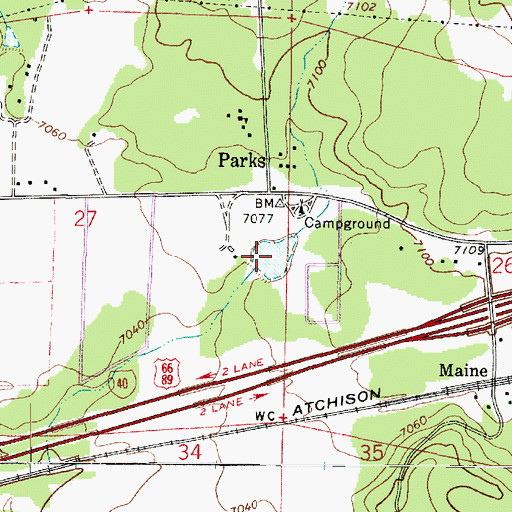 Topographic Map of Dennis Tank, AZ