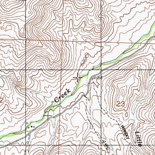 Topographic Map of Big Blind Canyon, ID