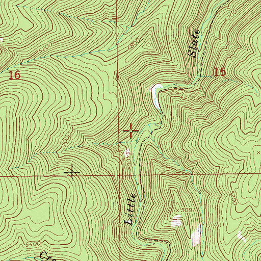 Topographic Map of Big Boulder Creek, ID