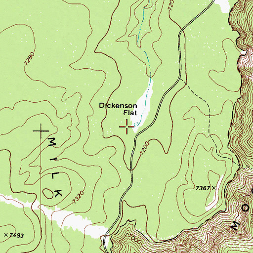 Topographic Map of Dickenson Flat Tank, AZ