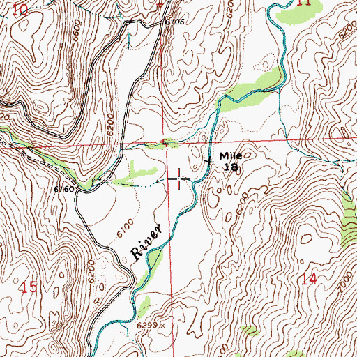 Topographic Map of Big Boulder Creek, ID