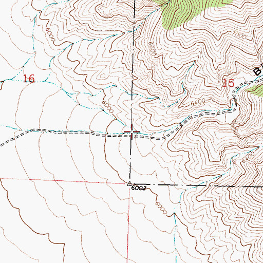 Topographic Map of Big Burnett Canyon, ID
