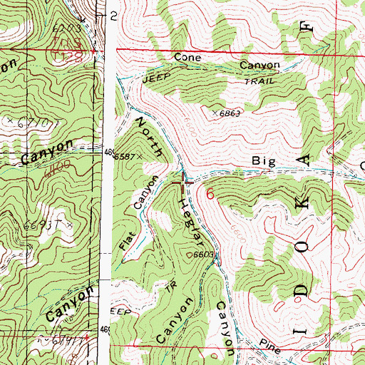 Topographic Map of Big Canyon, ID