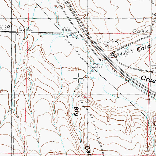 Topographic Map of Big Canyon, ID