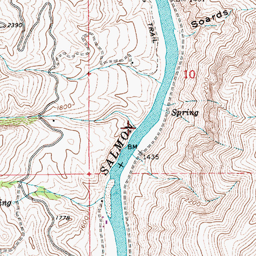 Topographic Map of Big Canyon, ID