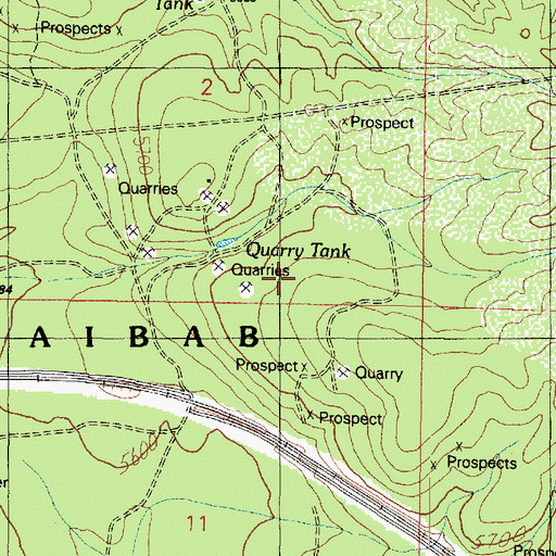 Topographic Map of Doe Tank, AZ