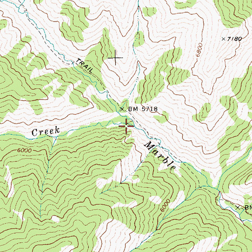 Topographic Map of Big Cottonwood Creek, ID