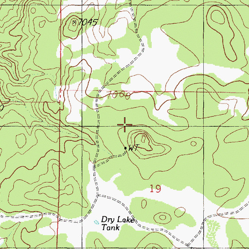 Topographic Map of Dog Knobs Trick Tank, AZ