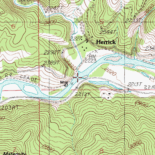 Topographic Map of Big Creek, ID