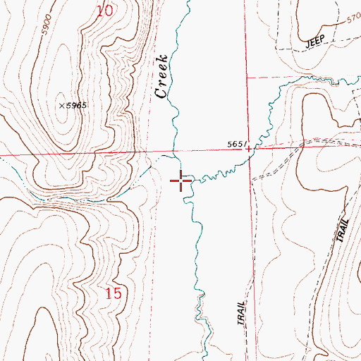 Topographic Map of Big Creek, ID