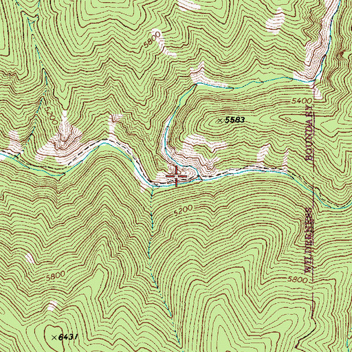 Topographic Map of Big Creek, ID