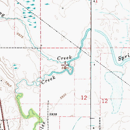 Topographic Map of Big Creek, ID