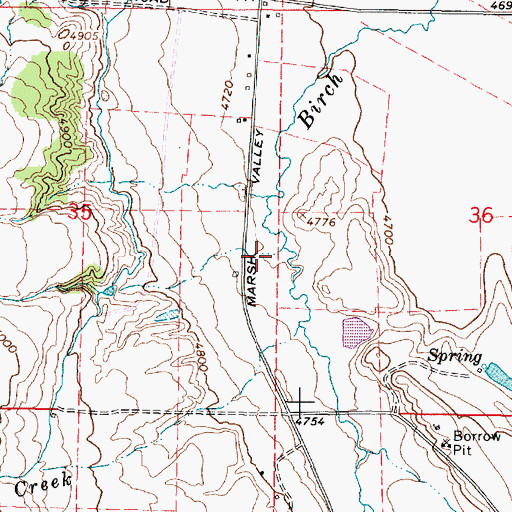 Topographic Map of Big Creek, ID