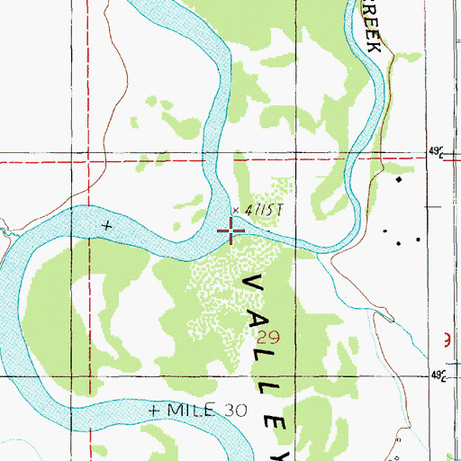 Topographic Map of Big Creek, ID