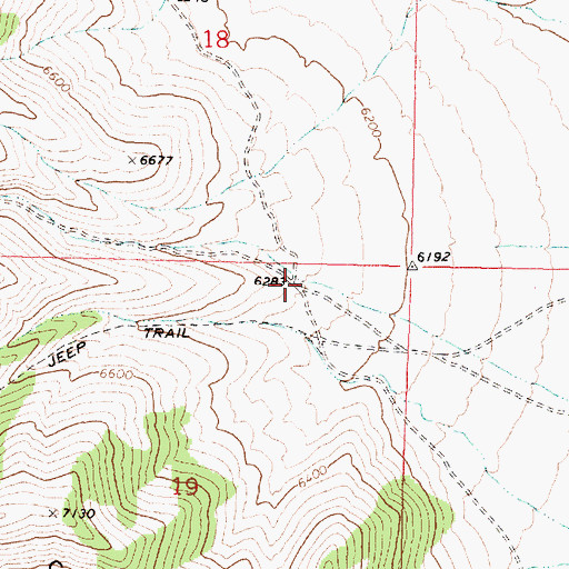 Topographic Map of Big Dry Canyon, ID