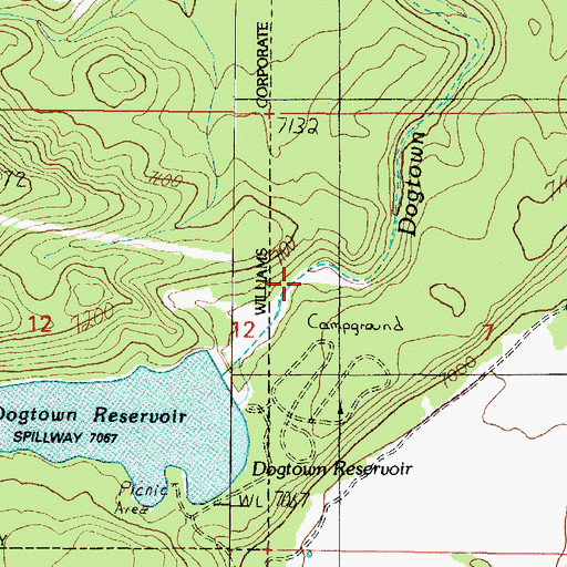 Topographic Map of Dogtown Tank, AZ