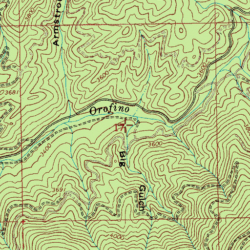 Topographic Map of Big Gulch, ID