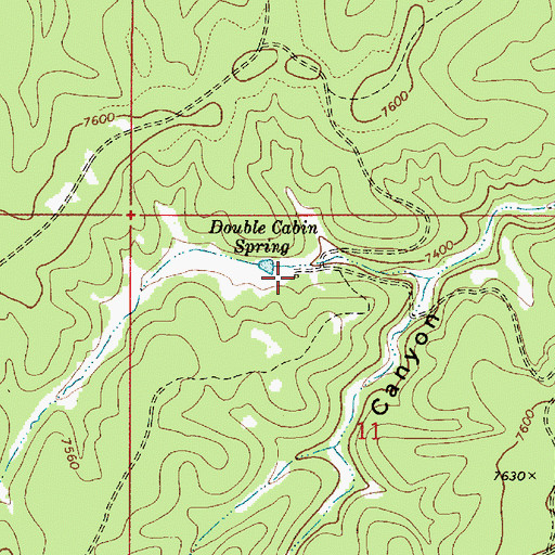 Topographic Map of Double Cabin, AZ