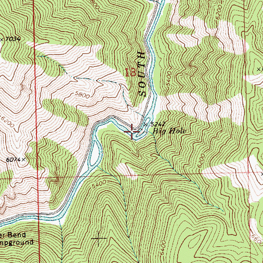 Topographic Map of Big Hole, ID