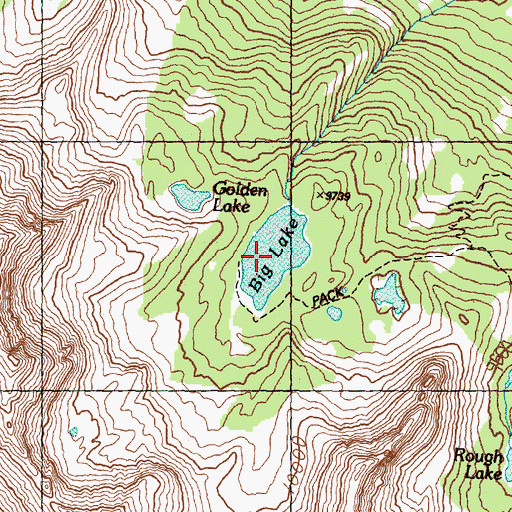 Topographic Map of Big Lake, ID