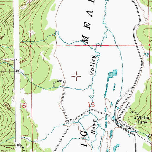 Topographic Map of Big Meadows, ID