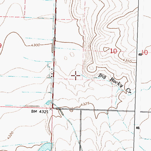 Topographic Map of Big Rocky Creek, ID