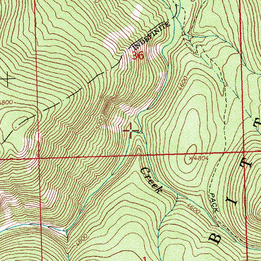 Topographic Map of Big Sand Creek, ID