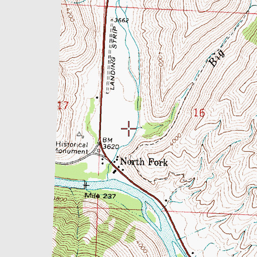 Topographic Map of Big Silverlead Creek, ID