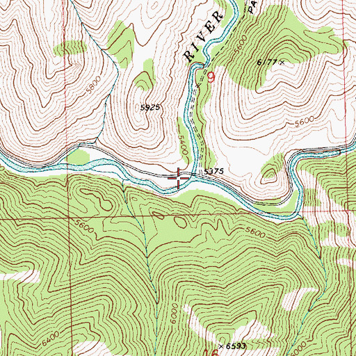 Topographic Map of Big Smoky Creek, ID