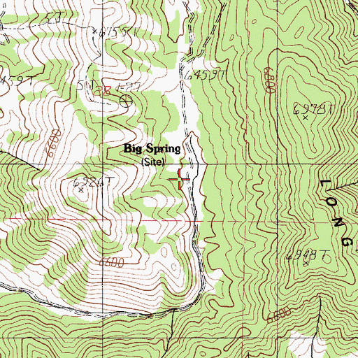 Topographic Map of Big Spring, ID