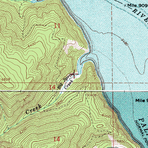 Topographic Map of Big Spring Creek, ID